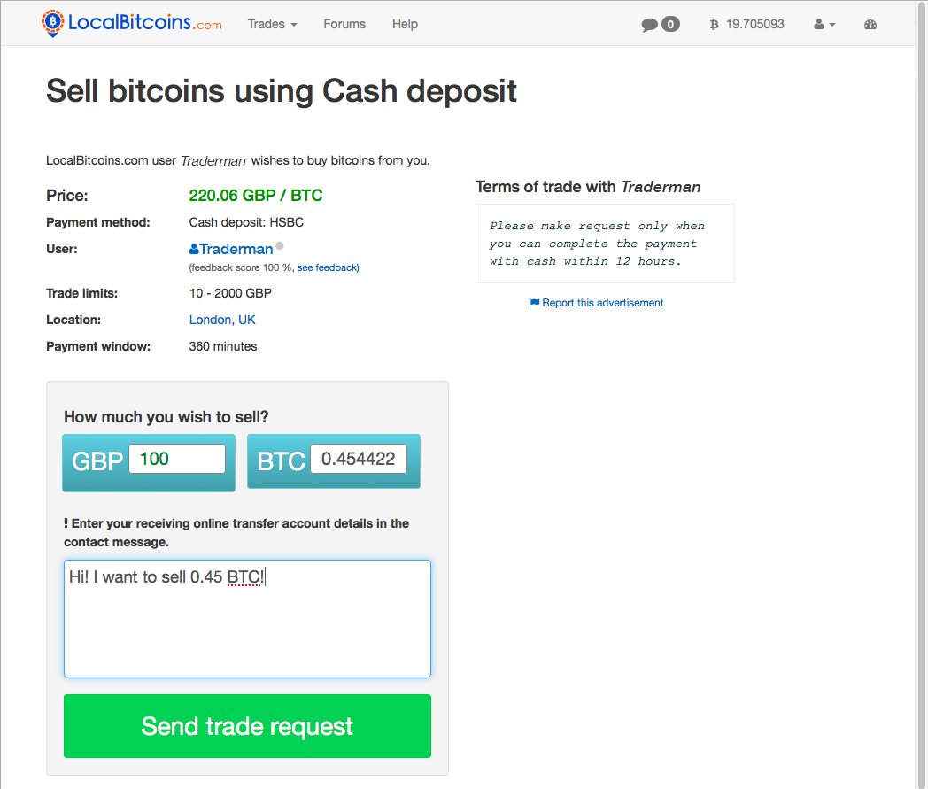 how fast can i sell bitcoins