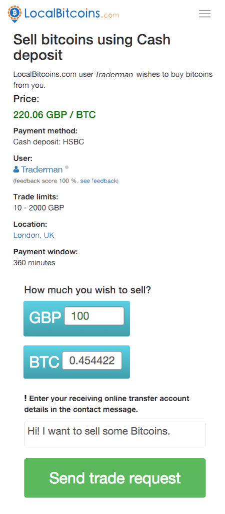 localbitcoins cash deposit uk