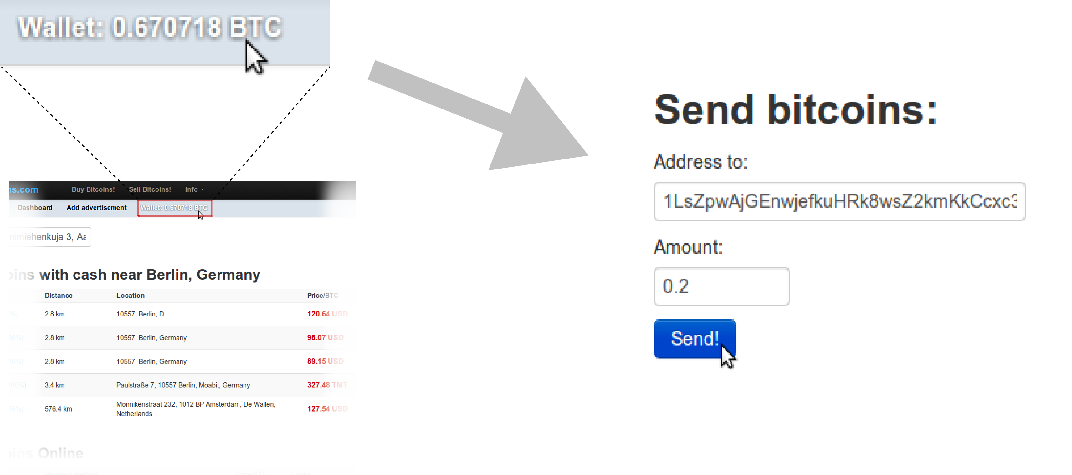 how to send ltc from bitstamp to other address